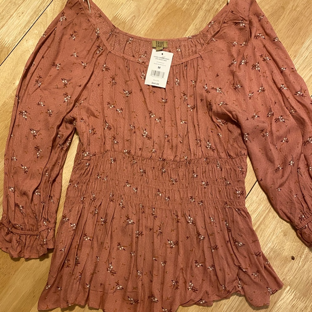 Pink boho style top